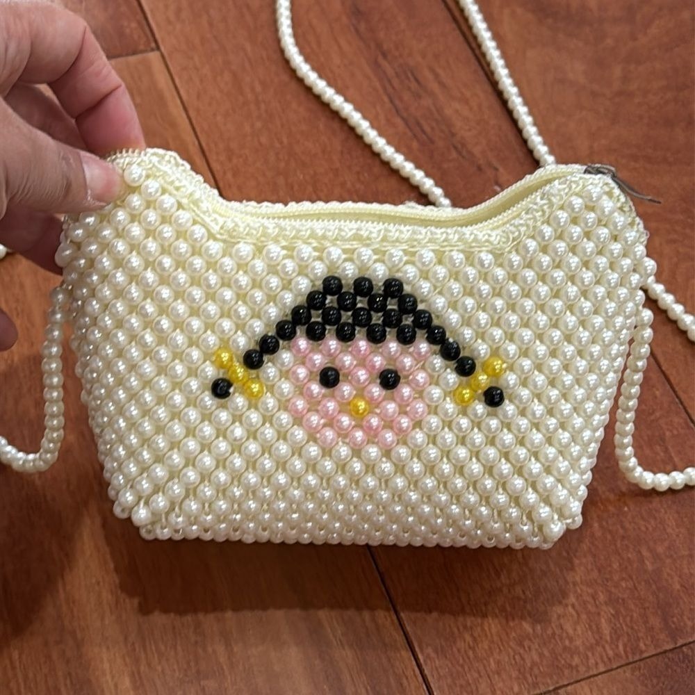 Beaded White Crossbody‎ Bag - Picture 2 of 8
